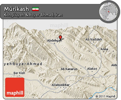 Shaded Relief 3D Map of Mūrīkash