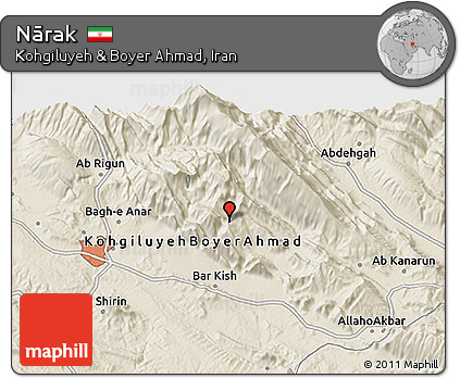 Shaded Relief 3D Map of Nārak
