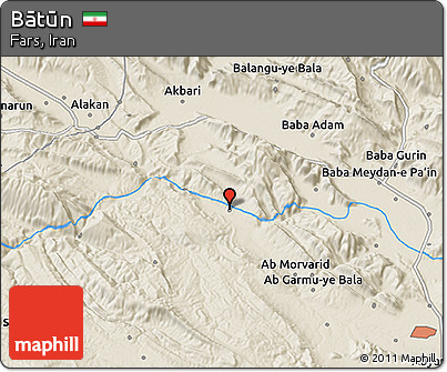 Shaded Relief 3D Map of Bātūn