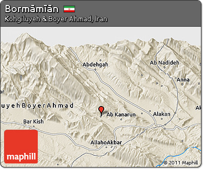 Shaded Relief 3D Map of Bormāmīān