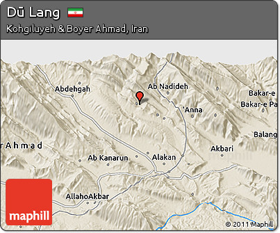 Shaded Relief 3D Map of Dū Lang