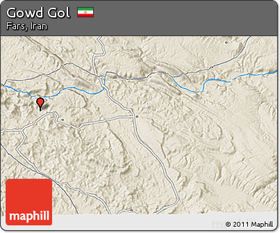 Shaded Relief 3D Map of Gowd Gol