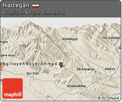 Shaded Relief 3D Map of Hastegān