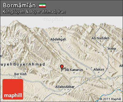 Shaded Relief 3D Map of Bormāmīān