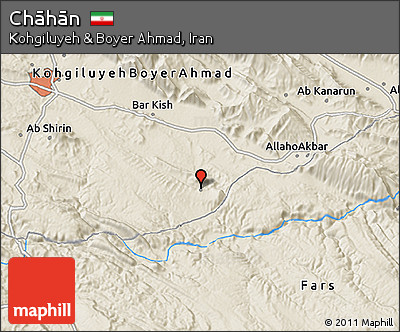 Shaded Relief 3D Map of Chāhān