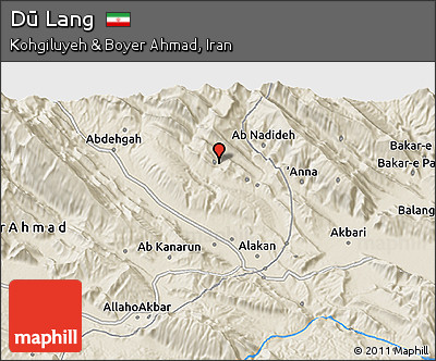 Shaded Relief 3D Map of Dū Lang