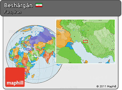 Political Location Map of Beshārgān