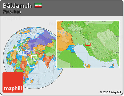 Political Location Map of Bāldameh