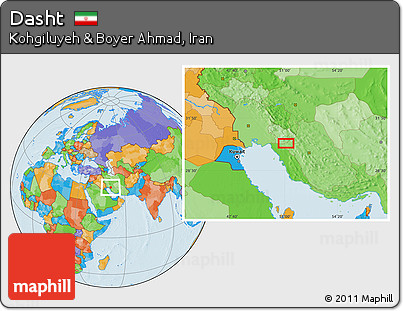 Political Location Map of Dasht