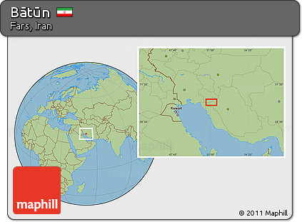 Savanna Style Location Map of Bātūn