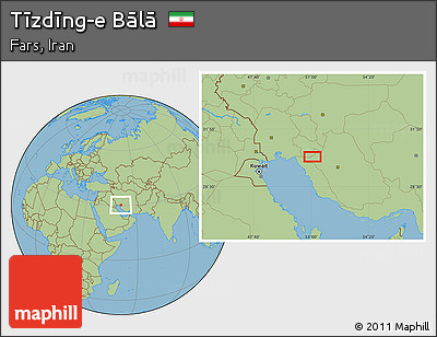 Savanna Style Location Map of Tīzdīng-e Bālā