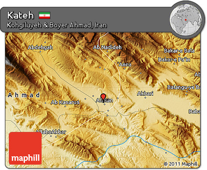 Physical Map of Kateh
