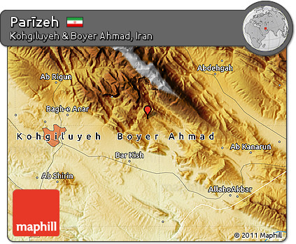 Physical Map of Parīzeh