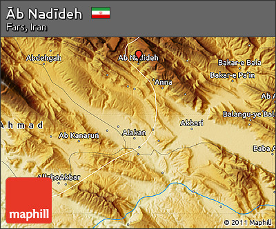 Physical Map of Āb Nadīdeh