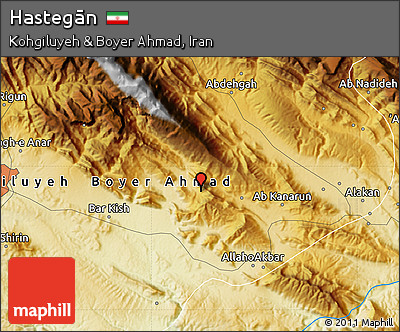 Physical Map of Hastegān