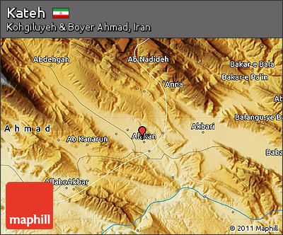 Physical Map of Kateh