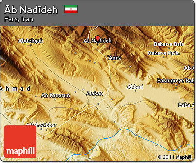 Physical Map of Āb Nadīdeh