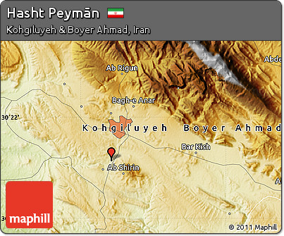 Physical Map of Hasht Peymān