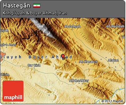 Physical Map of Hastegān