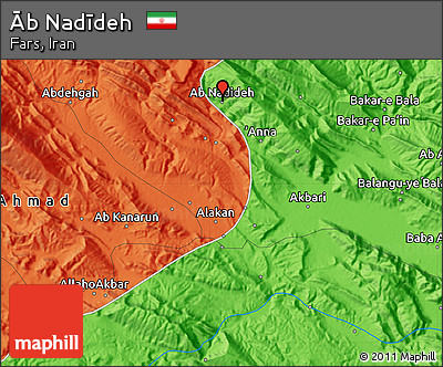 Political Map of Āb Nadīdeh