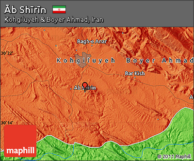 Political Map of Āb Shīrīn