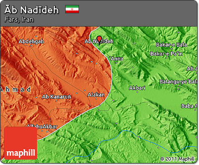 Political Map of Āb Nadīdeh