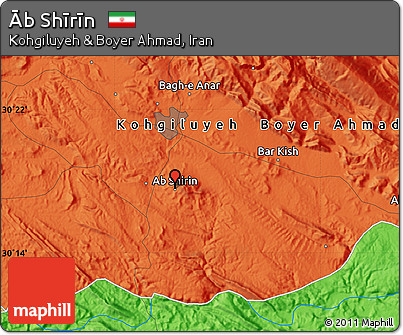 Political Map of Āb Shīrīn