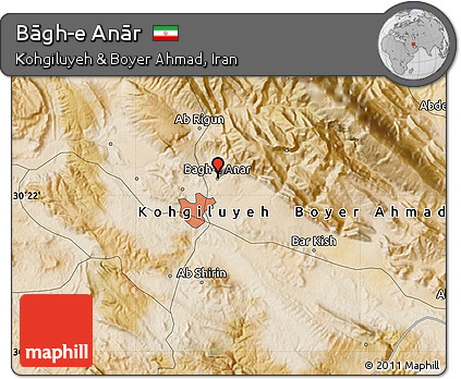 Satellite Map of Bāgh-e Anār