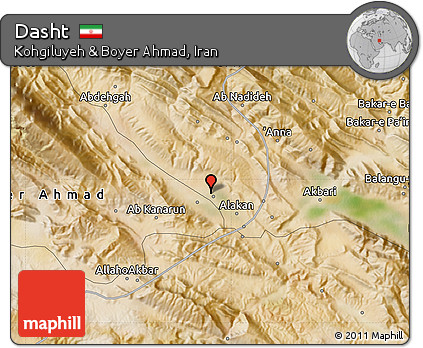 Satellite Map of Dasht
