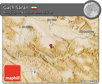 Satellite Map of Gach Sārān