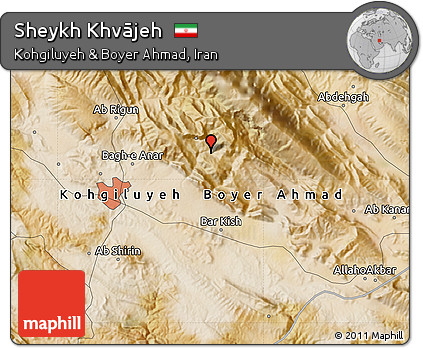 Satellite Map of Sheykh Khvājeh