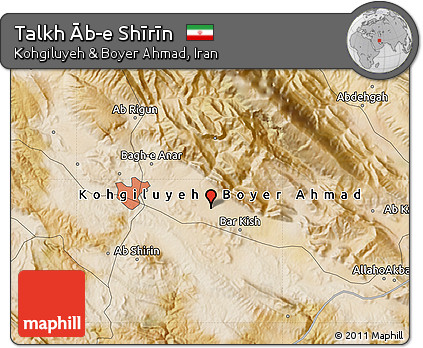 Satellite Map of Talkh Āb-e Shīrīn
