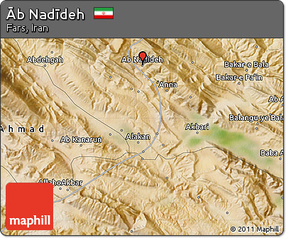 Satellite Map of Āb Nadīdeh