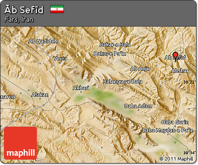 Satellite Map of Āb Sefīd