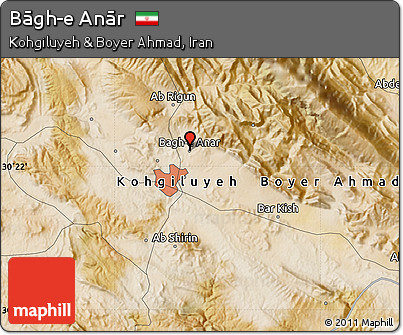 Satellite Map of Bāgh-e Anār