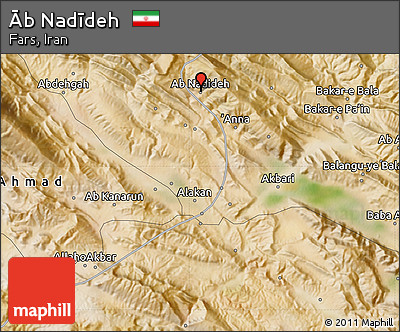 Satellite Map of Āb Nadīdeh