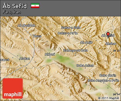 Satellite Map of Āb Sefīd