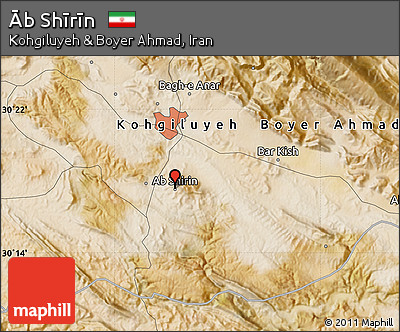 Satellite Map of Āb Shīrīn
