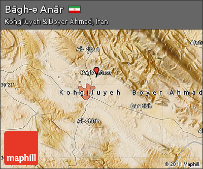 Satellite Map of Bāgh-e Anār
