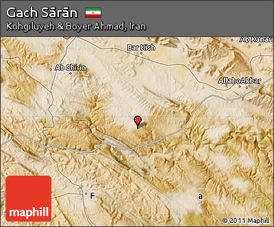 Satellite Map of Gach Sārān