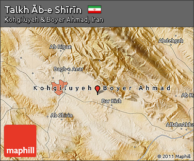 Satellite Map of Talkh Āb-e Shīrīn