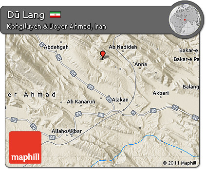 Shaded Relief Map of Dū Lang