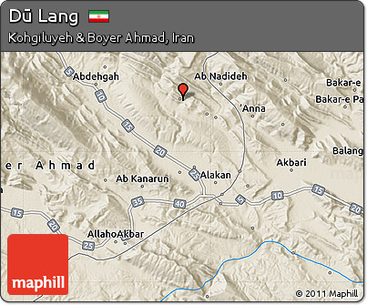 Shaded Relief Map of Dū Lang