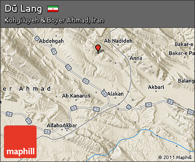 Shaded Relief Map of Dū Lang