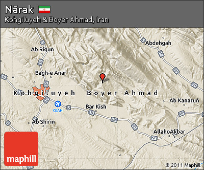 Shaded Relief Map of Nārak