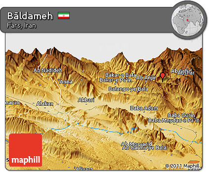 Physical Panoramic Map of Bāldameh