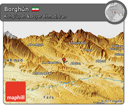 Physical Panoramic Map of Borghūn