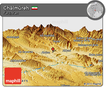 Physical Panoramic Map of Chālmūreh