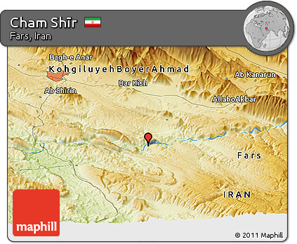 Physical Panoramic Map of Cham Shīr