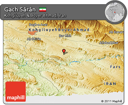 Physical Panoramic Map of Gach Sārān